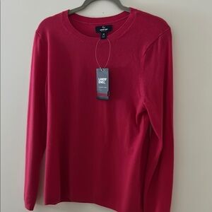 Lands' End Pink CASHMERE Fitted Crew Neck Sweatshirt